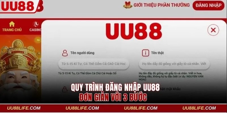 Các bước đăng nhập UU88 đơn giản, dễ thực hiện